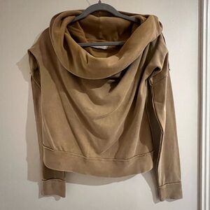 We The Free Tan Cowl Neck Sweater